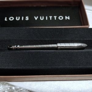 Vintage  Louis Vuitton Palladium Bille Ballpoint Pen Stylo Agenda PM